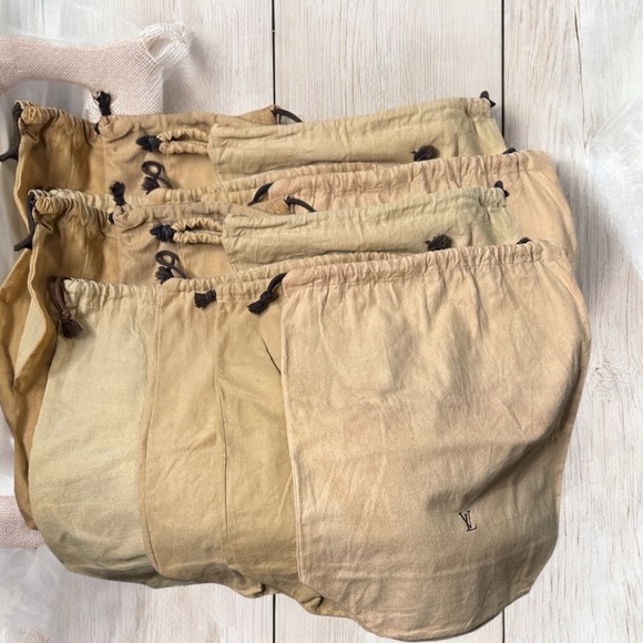 LOUIS VUITTON LV 17 x 20 In  Dust Cover Bag Drawstrings Shoes Handbags Authentic - Picture 3 of 8